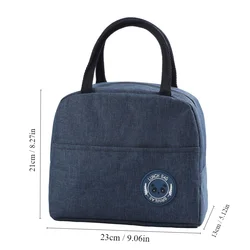 Premium Insulated Bento Lunch Bag with Aluminum Foil Lining (Blue)