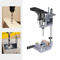 Floor Drill Press Adapter for Hand Drill, Portable Aluminium Alloy Universal Benchtop Drill Stand, Silver 2