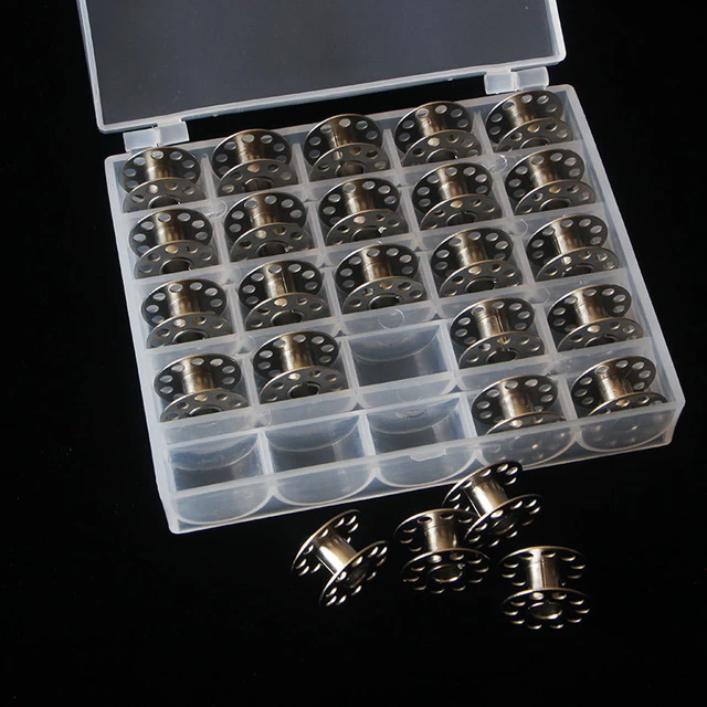 1 Box (25pcs) Stainless Steel Sewing Machine Bobbins