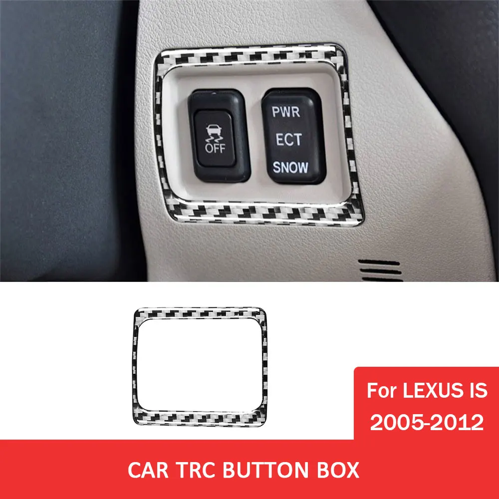 

Carbon Fiber Car TRC Switch Frame Panel Trim Sticker for Lexus IS 2005-2012 Decoration Cover Auto Interior Accessories