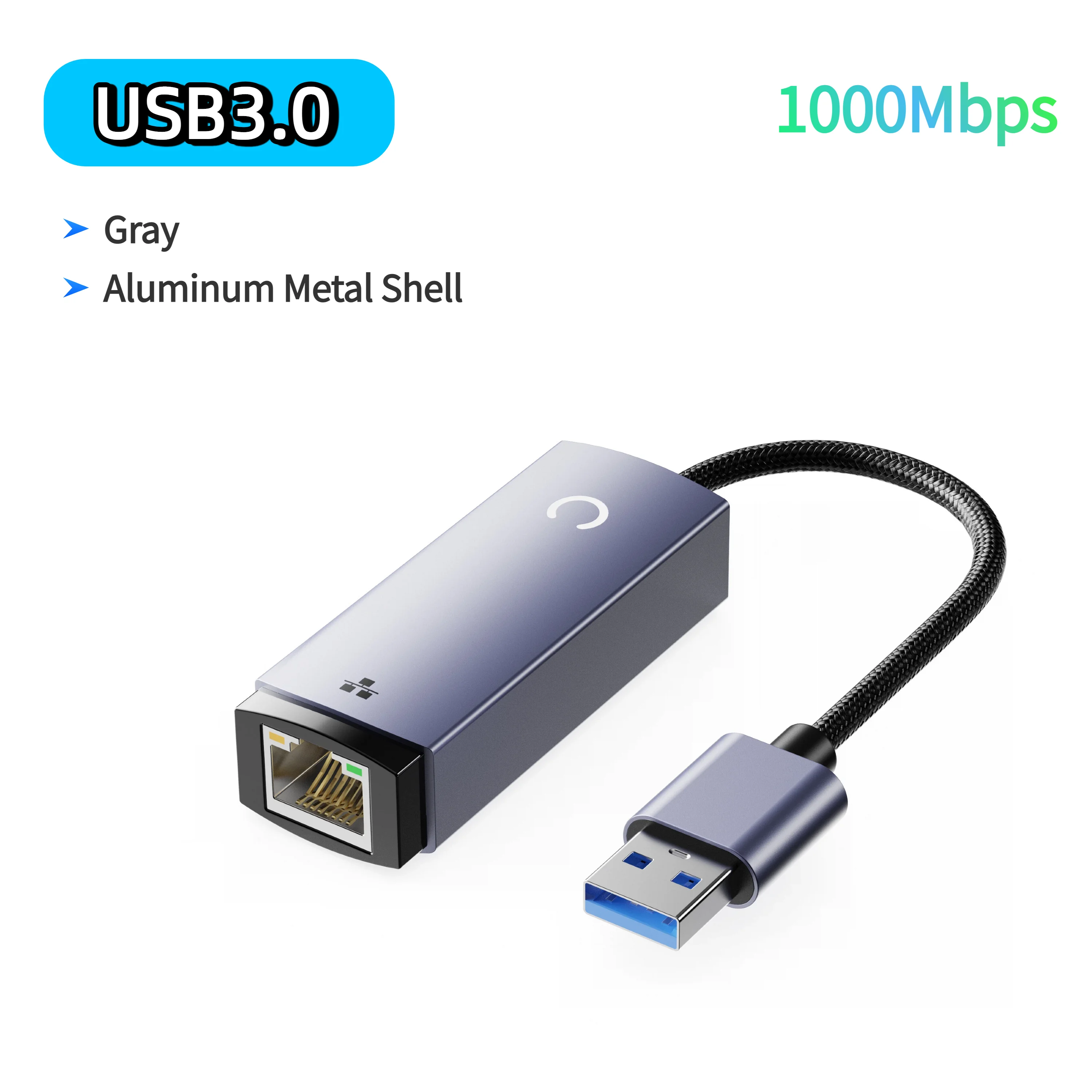 High-Speed USB-C to Gigabit Ethernet Adapter – RJ45 to USB 3.0/Thunderbolt 3