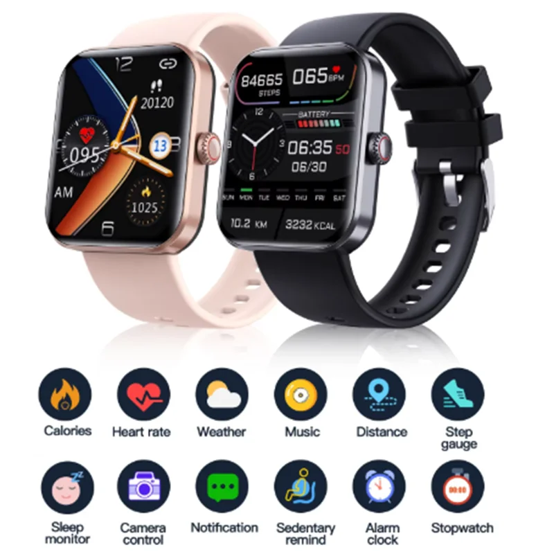 Blood glucose Watch smart watch Heart rate Blood pressure oxygen temperature monitoring Health Sports waterproof Non-invasive glucose blood glucose monitor