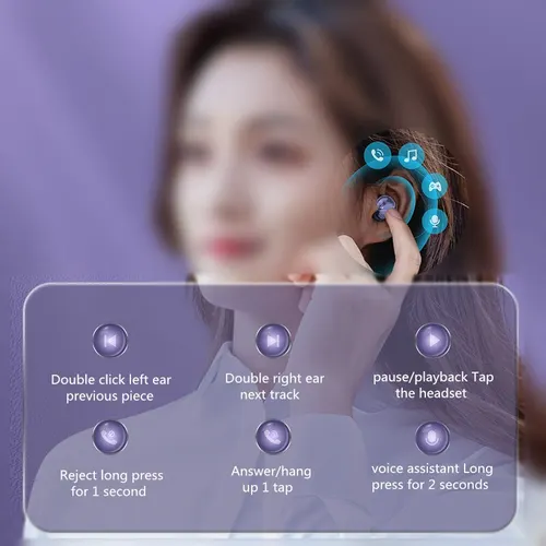 무선 블루투스 이어폰, 지능형 디지털 디스플레이 화면, 터치 노이즈 감소, 낮은 대기 시간, 새로운 게임 이어폰 6