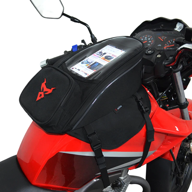 Waterproof Magnetic Motorcycle Fuel Tank Bag with Navigation and Tool Storage
