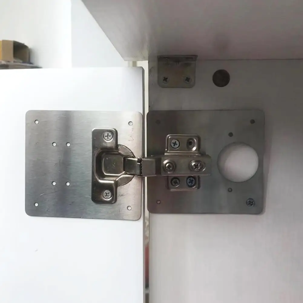Steel Cabinet Repair Plate Hinge Plate Cabinet Door Hinger Install Backing Hinge Repair Artifact