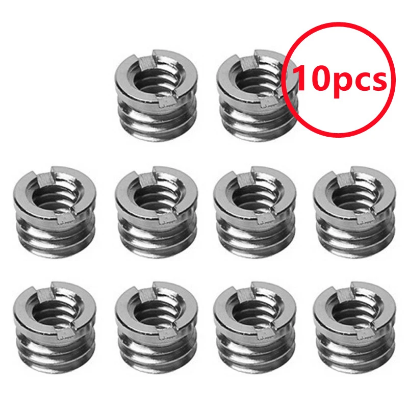 10pcs Camera Screw Nut 1/4 To 3/8 Inch Convert Screws Standard Adapter