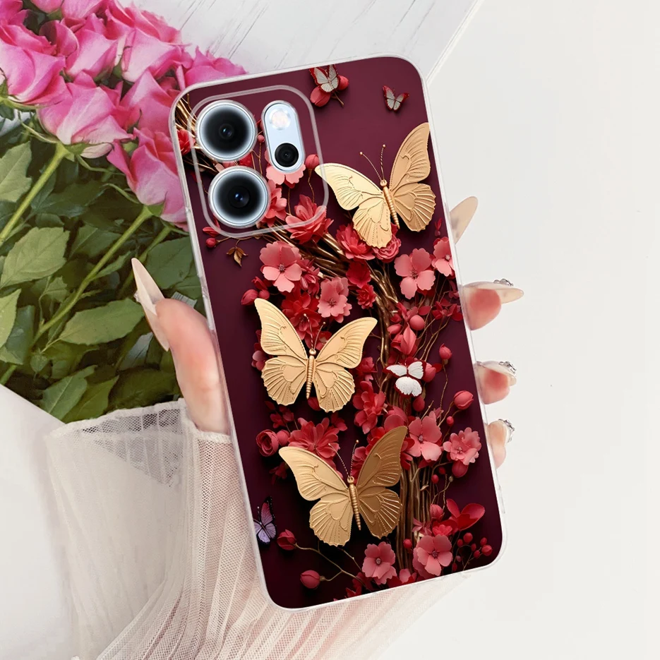 Colorful Flowers Painted Soft Slim Phone Case Cover