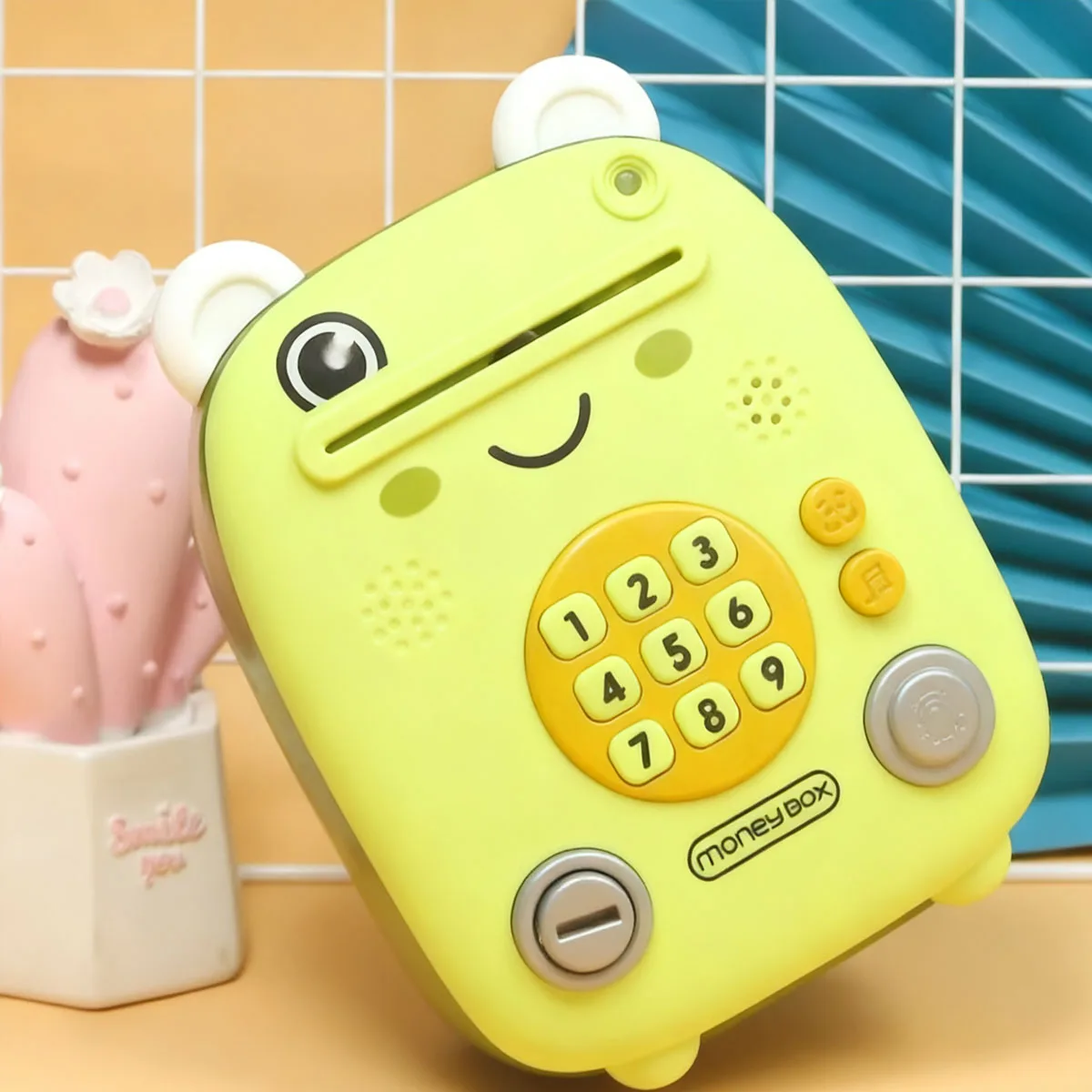 Childrens Frog Bank Money Box Combination Lock