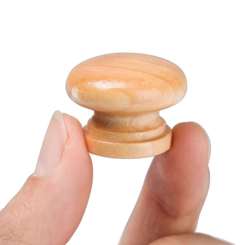 10pcsLotRoundShapeNaturalWoodenDrawerKnobWardrobePullsDoor