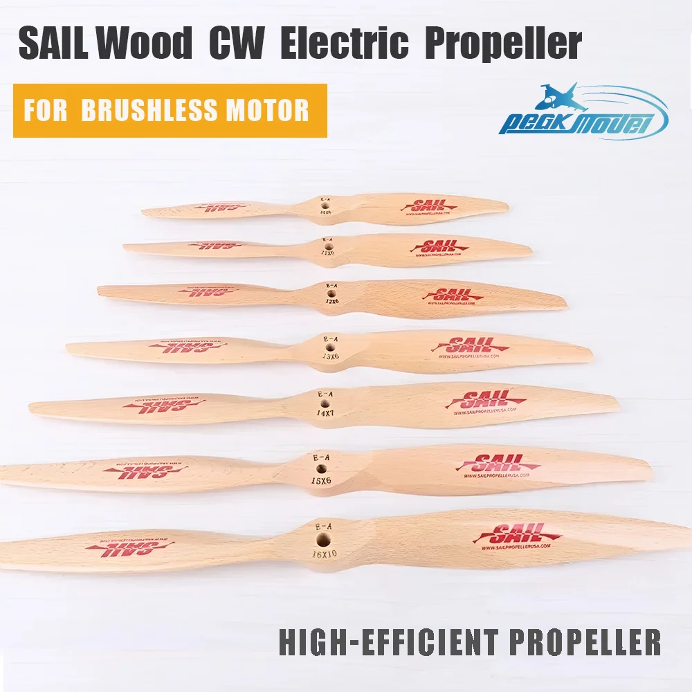 SAIL Hocheffizienter elektrischer CW-Propeller aus Buche für bürstenlosen Motor