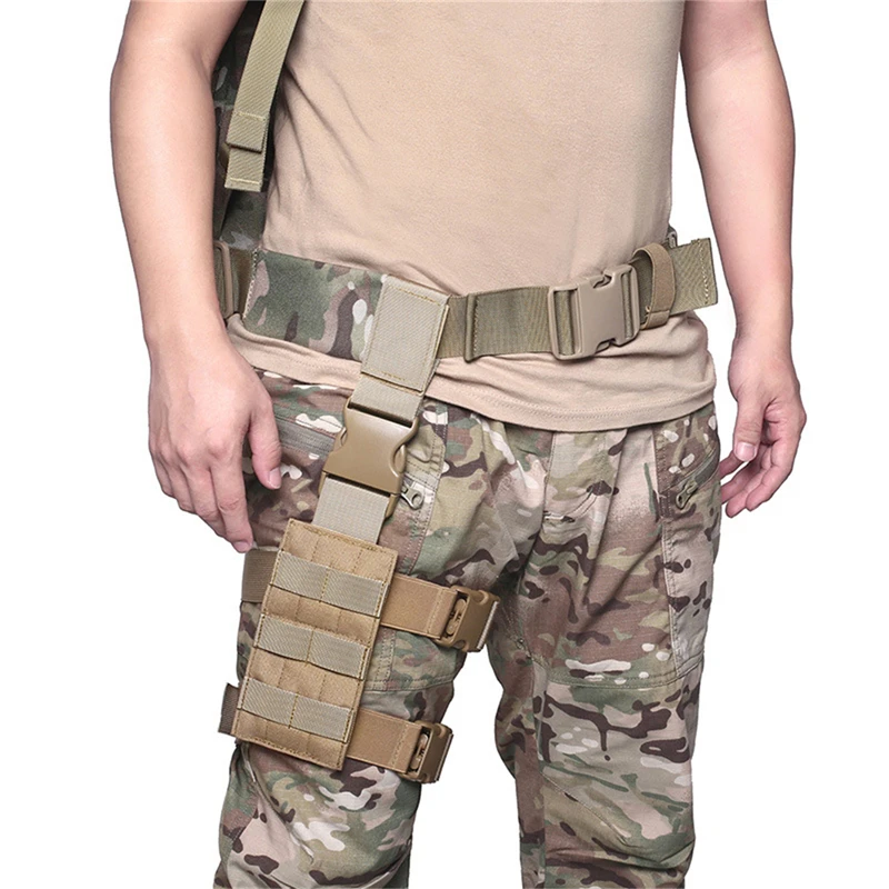 

Universal Drop Leg Holster Thigh Platform Tactical MOLLE Gun Holster Hunting Paintball Panel With Adjustable Molle Straps