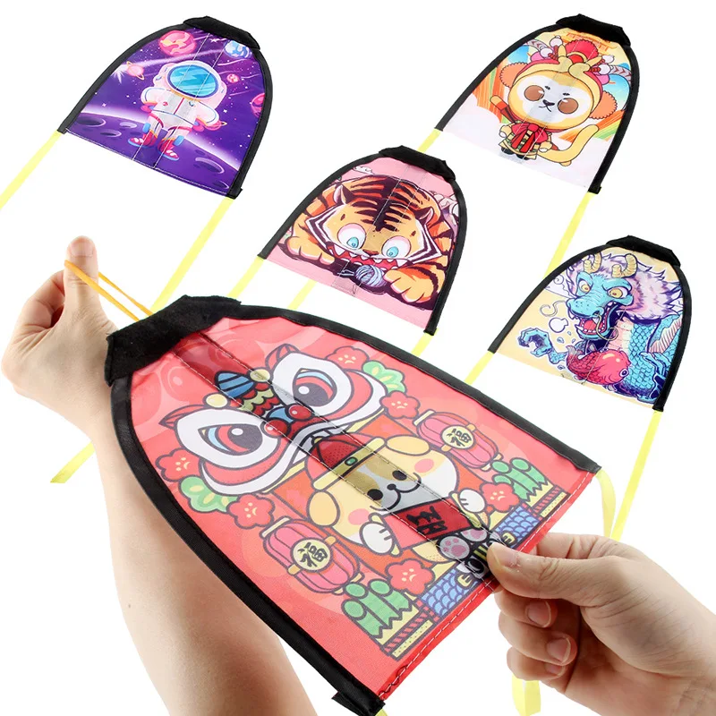 

Adult Kids Creative Slingshot Kite Toys Cartoon Animal Printed Elastic Catapult Small Flying Kite Children Outdoor Sport Fun Toy