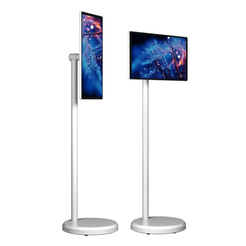 Movable Battery Powered Lcd Display23.8 inch Portable Mobile Tv With Stand Smart Tv Rechargeable Touch Screen Television
