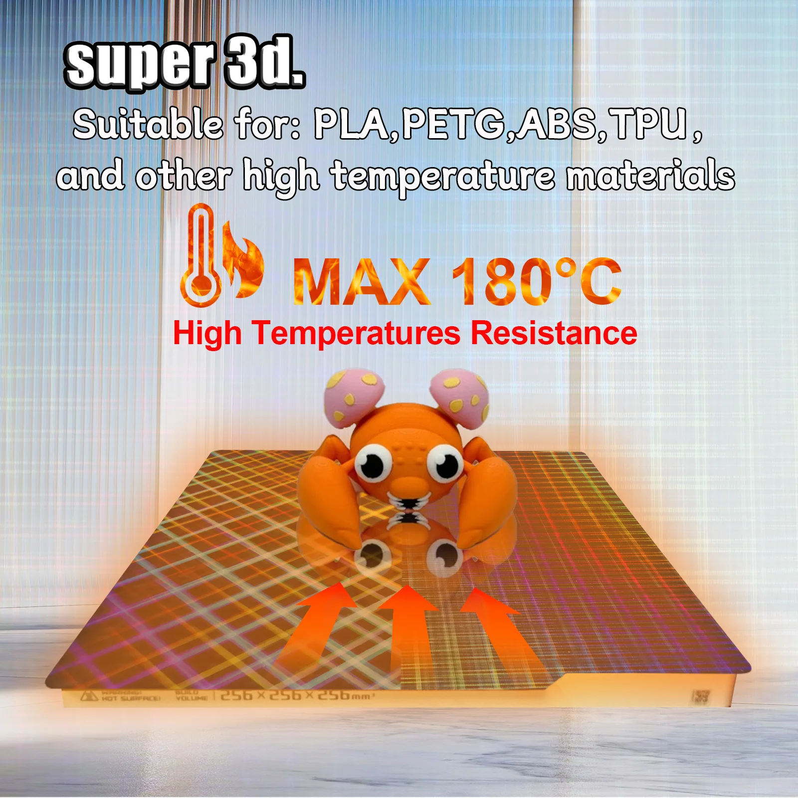 3D Printer Build Plate Bambulab 257x257 Spring Steel Sheet Peo H1H Pey Sheet A1 X1C P1S bambu pei