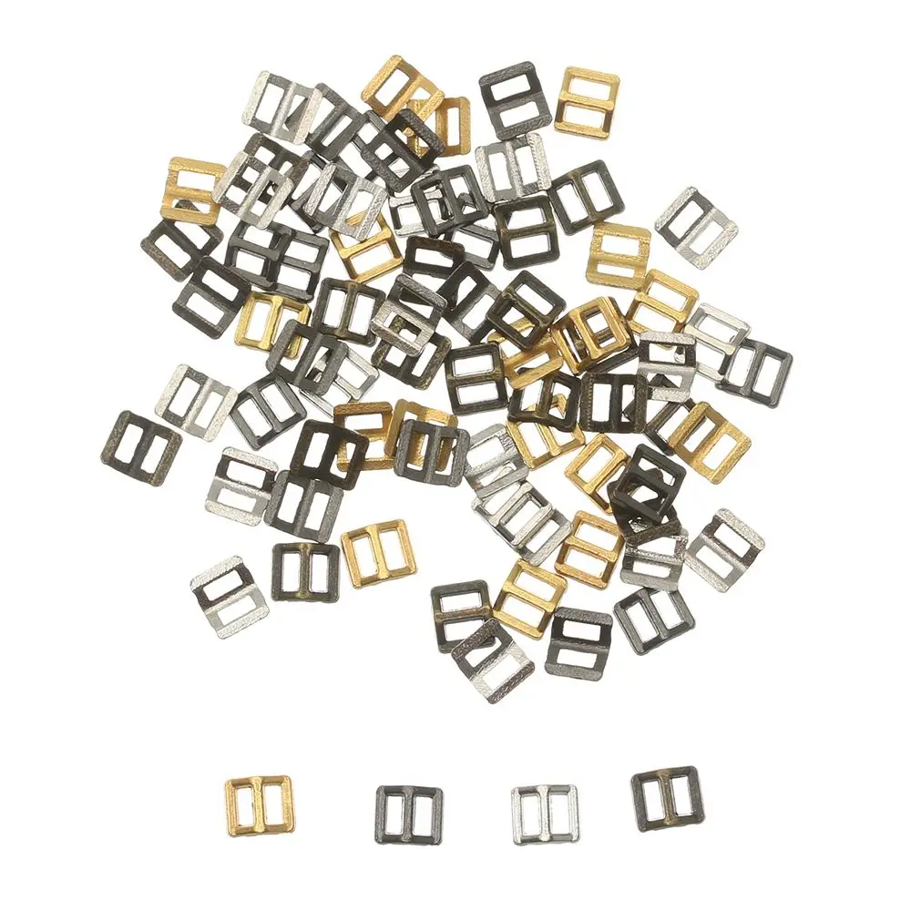 20/40pcs 3mm Dolls Clothes Buckles Handmade DIY Mini Tri-glide Belt Buckle Doll Bags Sewing Adjustable Buttons Shoes Accessories