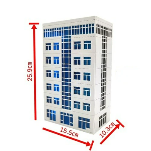 1:87 Scale Diorama Buildings Model Police Station Hospital Office Architectural Model Collection Gift Toy 2