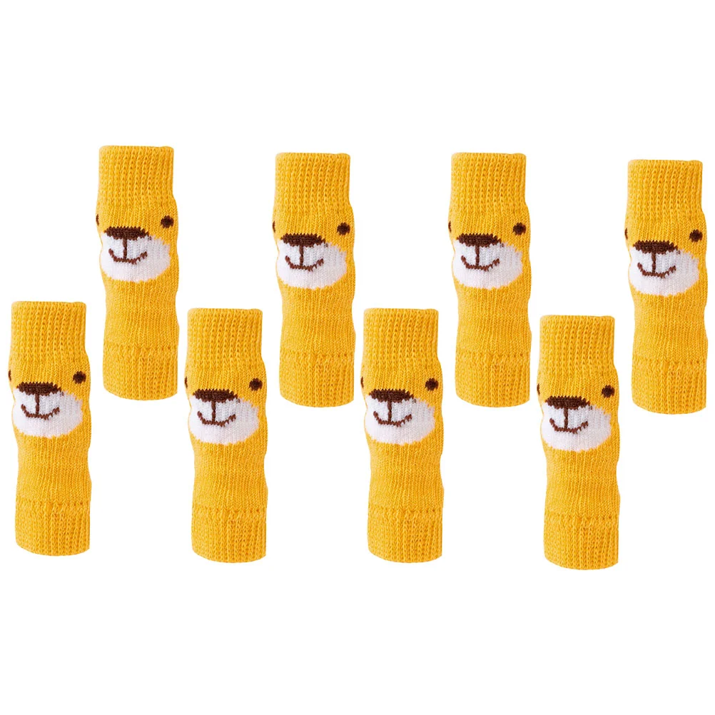 

Knitted Dog Leg Warmer Dog Boots Breathable Socks Reinforcement Dog Hock Protector Small Medium Dogs Cats Yellow