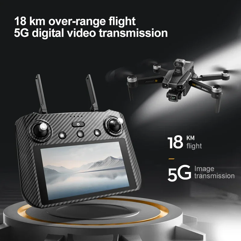 Nuovo drone professionale AE86 Pro Max 4K ESC doppia fotocamera 360 ° Droni pieghevoli con posizionamento del flusso ottico con zoom 50x per evitare ostacoli - immagine 5