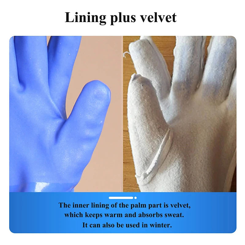 Washing Gloves Long Waterproof Rubber Work Gloves Industrial Agriculture Fishing Dishwashing Cleaning Sleeve Householdthicken