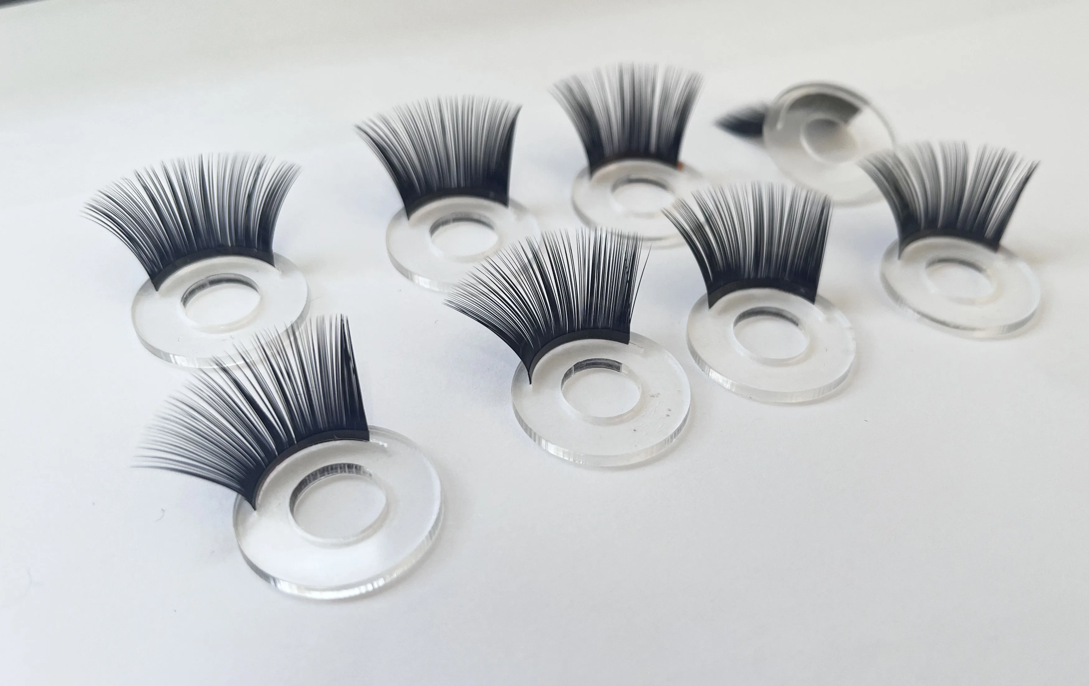 10pairs masckaszem fit 9mm to 35mm eyes clear black eyelash tray with eyelash for diy doll toy handcraft Doll Eyelashes