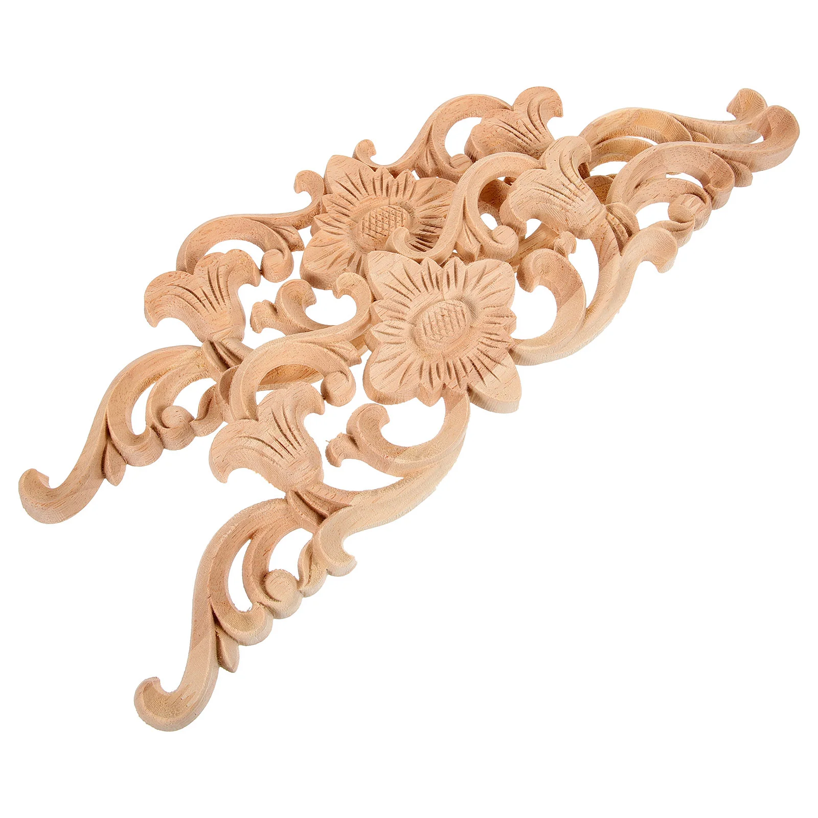 

Decorative Wood Applique Door Wood Carved Applique Wooden Carving Wood Appliques and Onlays for Furniture Accessory