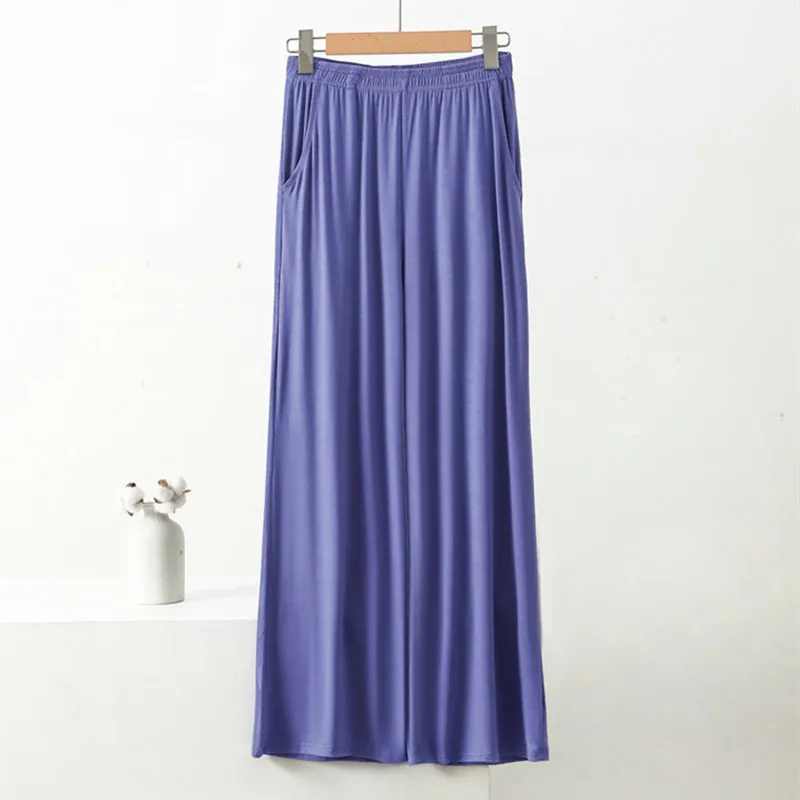 Women's Modal Home Pants Spring Summer Sleepwear Wide Leg Pajama Pants Plus Size XL-7XL pajama pants,sleep bottoms