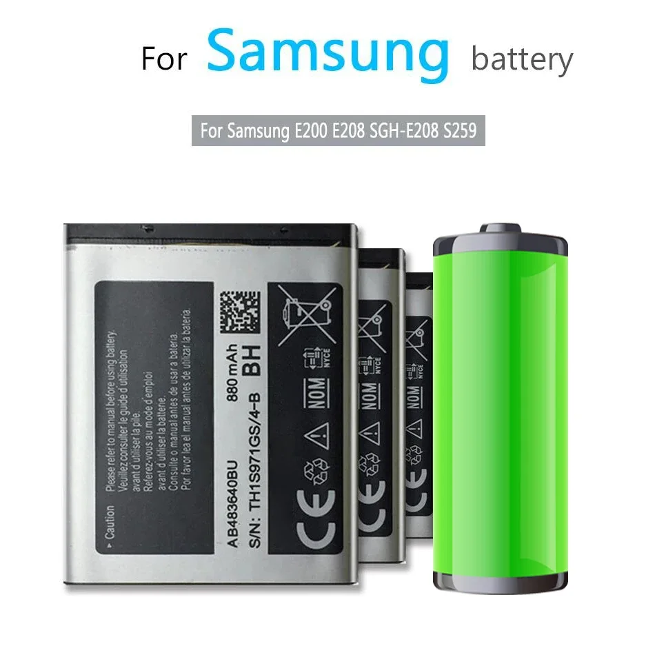 

Аккумулятор AB483640BU 880 мАч для Samsung SL-M608 J600 J608 B3210 C3050 E740 E748 F110 F118 F619 G618 J218