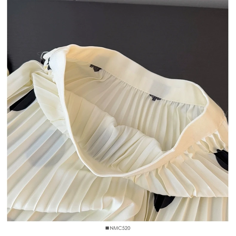 Sweet & Vintage A-Line Pleated Skirts for Tall Women - 2026 Spring Summer High Waist Flowy Skirt