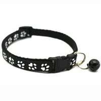 Collier pour animaux de compagnie avec cloche empreinte de dessin animé coloré chien chiot chat accessoires chaton collier réglable cloche de sécurité anneau collier animal de compagnie 6