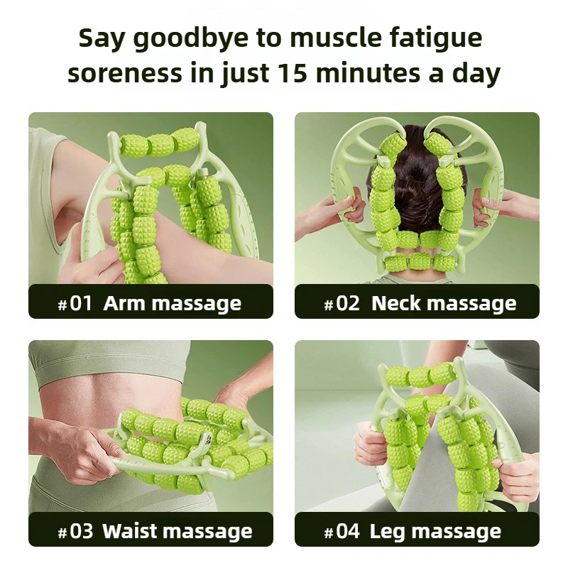 18/23/29 Rounds Leg Massage Roller Calf Arm Body Slimming Body Anti Cellulite Massager Women Magic Shapely Legs Relax Tool