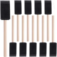 10/12 PCS Foam Paint Brushes, Sponge Brushes for Varnishes, Reusable Sponge Brushes with Wood Handles for Painting, Staining 1