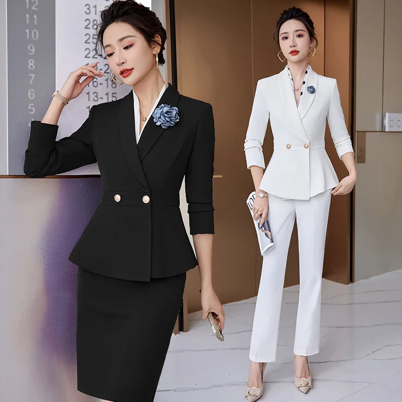 

High-End Business Suit Spring and Autumn Fashion Temperament Goddess Style Skirt Administrative Work Clothes Front Desk Manager