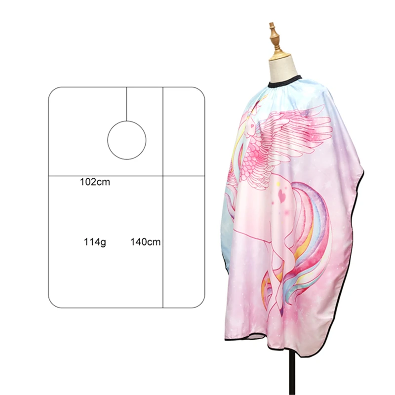 Salon Children Haircut Apron Waterproof Cartoon Pattern Hairdressing Cloth Cape Professional Barbershop Styling Accessories 2