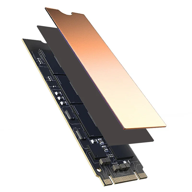 OCNG M.2 NVME SSD Heastink 순수 구리 방열판 M.2 2280 SSD 노트북 데스크탑 SSD 쿨러(6.0W/MK 열 패드 포함) 냉각