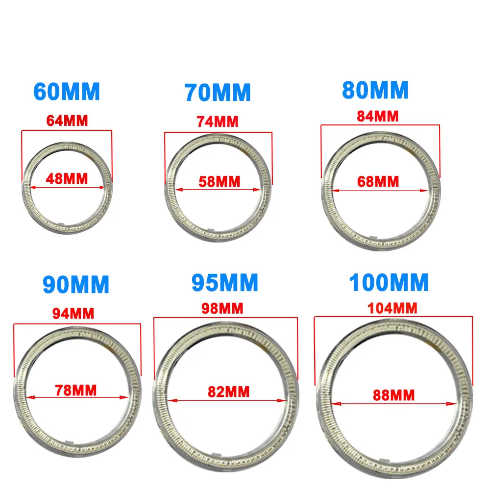 100mm RGB LED Halo Rings - Brighten Your Way In Style