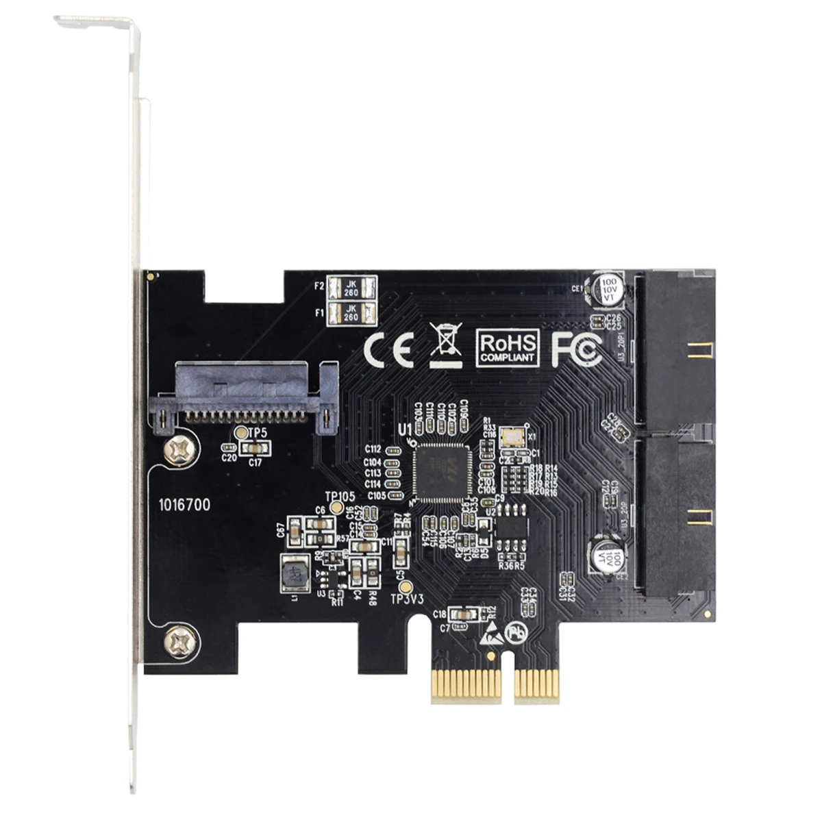 

Cablecc VL805 Front Panel Header USB 3.0 19Pin 20Pin to PCI-E 1X Express Card Adapter for Desktop Computer Motherboard 5Gbps