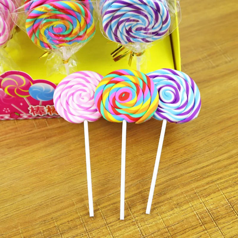 Pencil eraser eraser pen plasticine eraser eraser refillable pen biscuit eraser kneadable eraser retractable eraser 1 Piece Lytwtw's cartoon cute candy eraser lollipop rubber for kids novelty stationery office school supplies