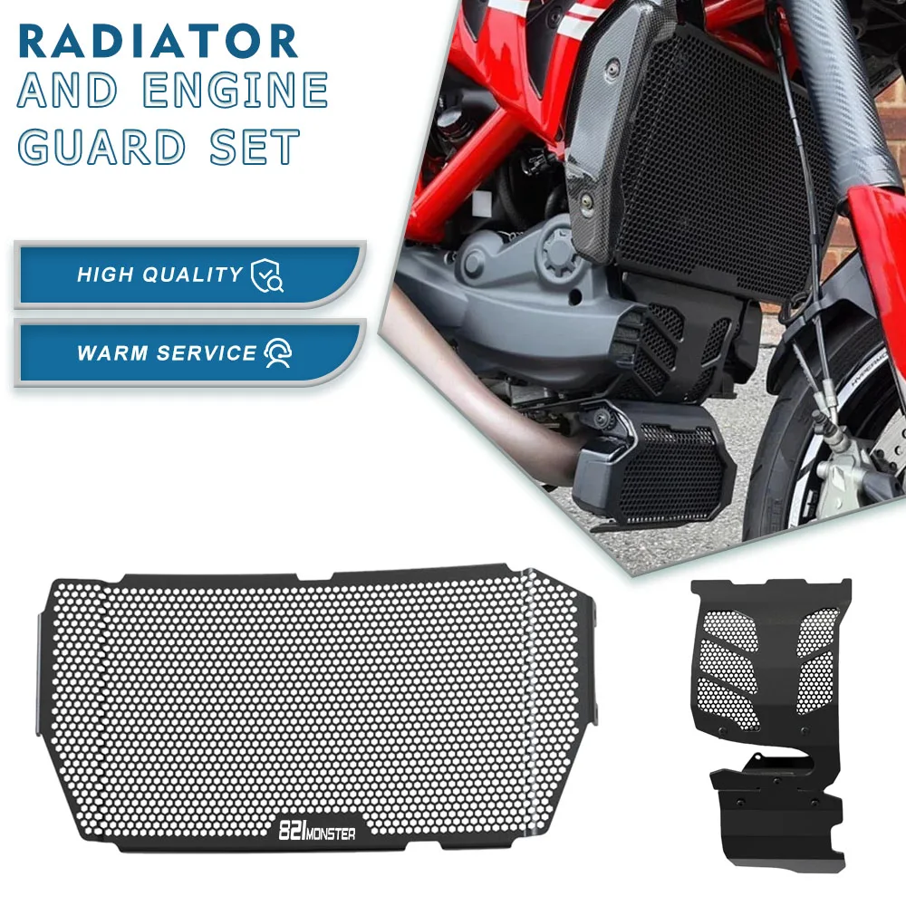 

Motorcycle Radiator Grille Guard Cover Engine Guards Protector For Ducati Monster 821 2013 2014 2015 2016 2017 2018 2019 2020