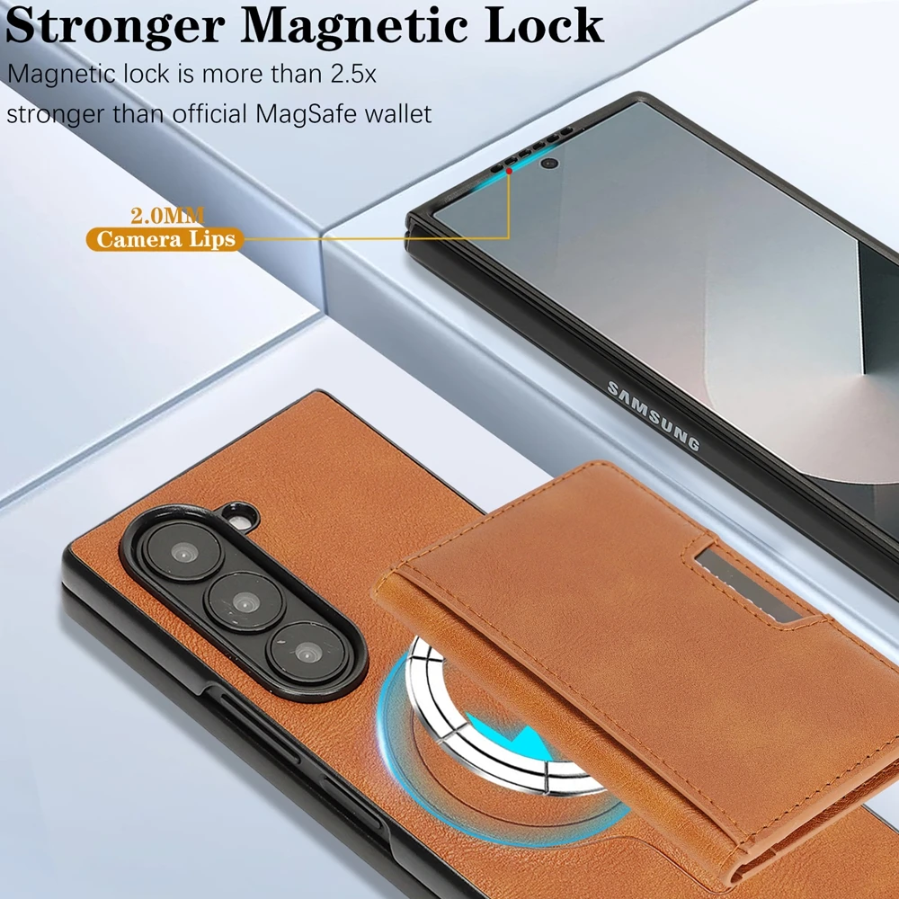 Magnetic 2-in-1 Phone Case with Card Slots, Kickstand & Wireless Charging Compatibility