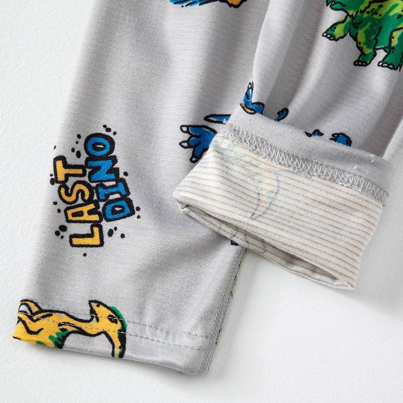 Kids Pajamas Set 2-piece Cotton Dinosaur Pattern Long-sleeved Boy Leisure Comfortable Home Clothes Autumn and Winter
