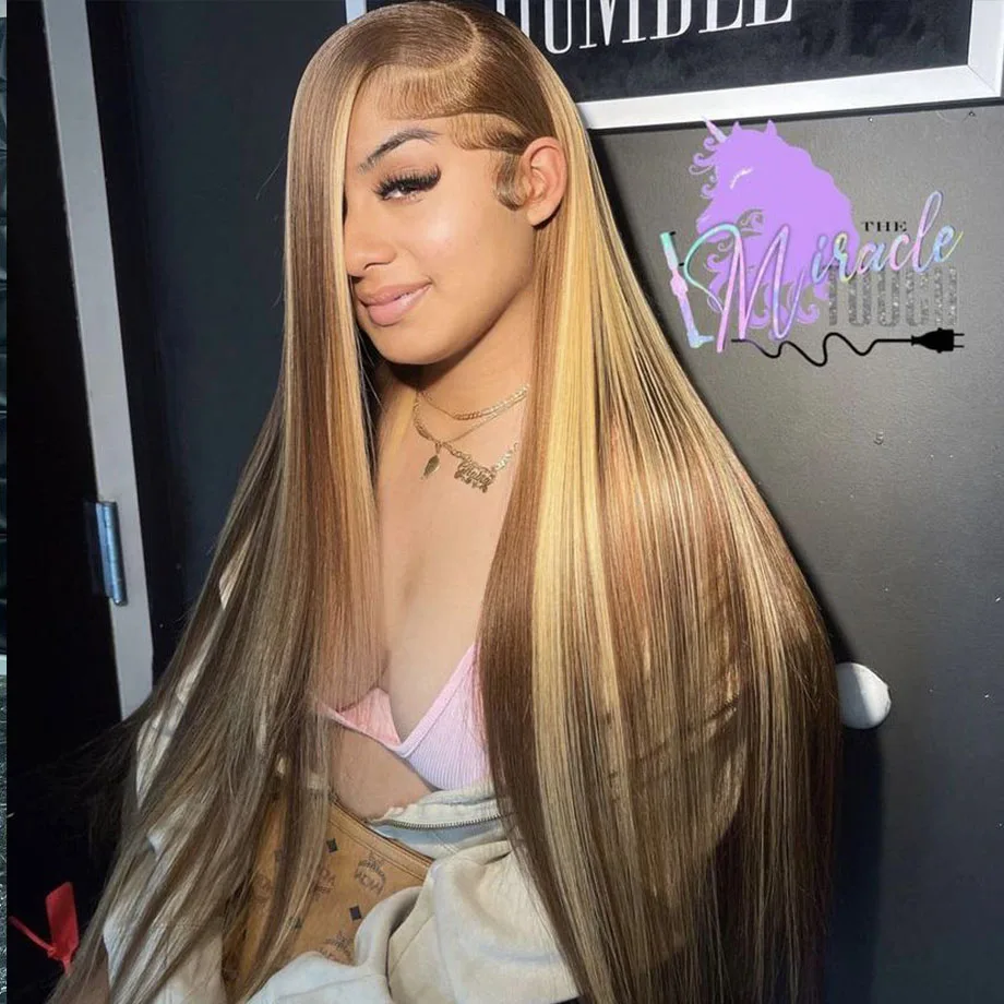 

13x4 Colored Human Hair Wigs Honey Blonde Highlight Wig 13x6 Hd Lace Frontal Wig Stralght Lace Front Wig Human Hair