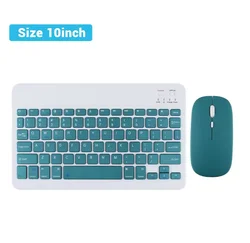 Multilingual Portable 10 - Inch Wireless Keyboard and Mouse Set - Italian (Dark Green)