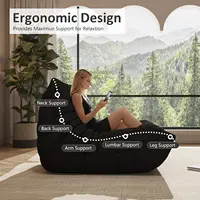 Bean Bag Chair, Oversized Loveseat Fireside Chair for Adults, 2 Seater with Memory Foam Filled, Lazy Sofa Lounge, Customized 3