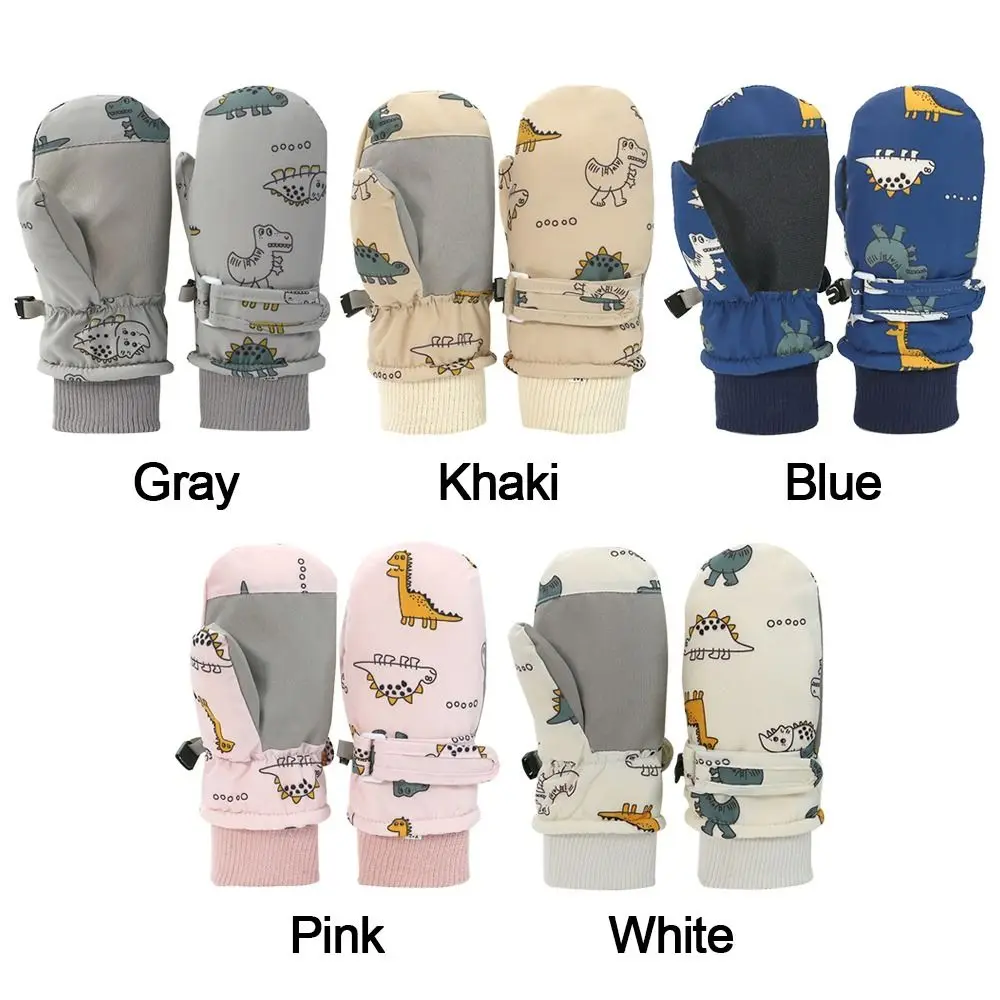 Thick Warm Children Ski Gloves Waterproof Non-slip Sports Mittens Windproof Snow Snowboard Kids Cycling Gloves Kids Boys Girls cycling gloves ski gloves
