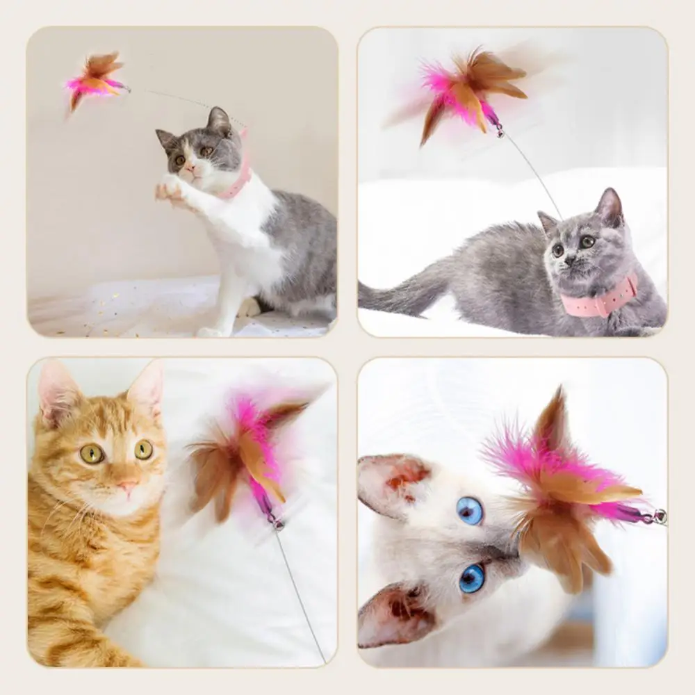 

Cat Toys Feather Collar Self-healing Interactive Plaything Funny Cats Stick Multifunctional Collar Kitten Playing Pets Supplies