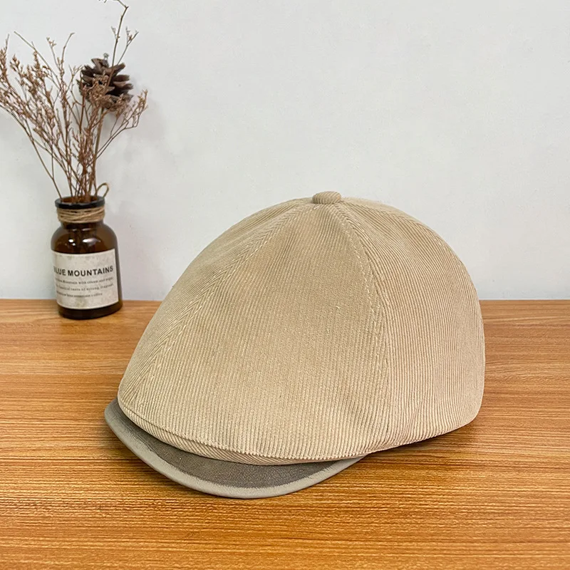 Women Girls Newsboy Flat Cap Classic Corduroy Irish Hat Gatsby Ivy Golf Cabbie Hat