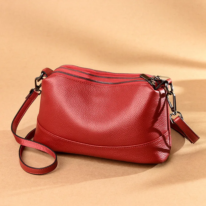 Bag Shoulder New Leather Genuine Single Fashionable Versatile Casual Handbag for Woman High-quality Messenger Luxury Crossbody