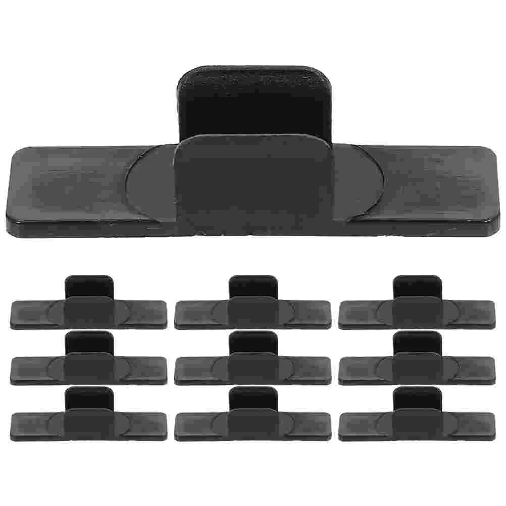 

10 Pcs Whiteboard Pen Holder Plastic Clip Pencil Small Clamps Portable Markers Holders Wall Clips Adhesive Sponge Fixing Tool