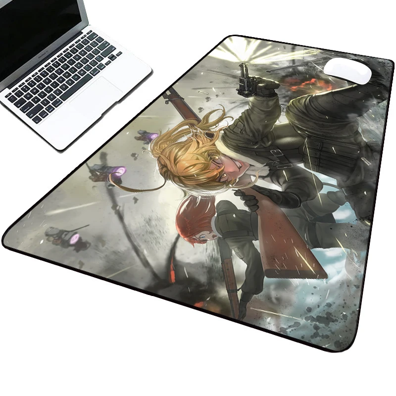 

Mouse pad Youjo Senki Desk Protector Custom Mouse Pad Anime Mousepad Memo Pads for Girls Extended Pad Deskpad 700x300 Desktops