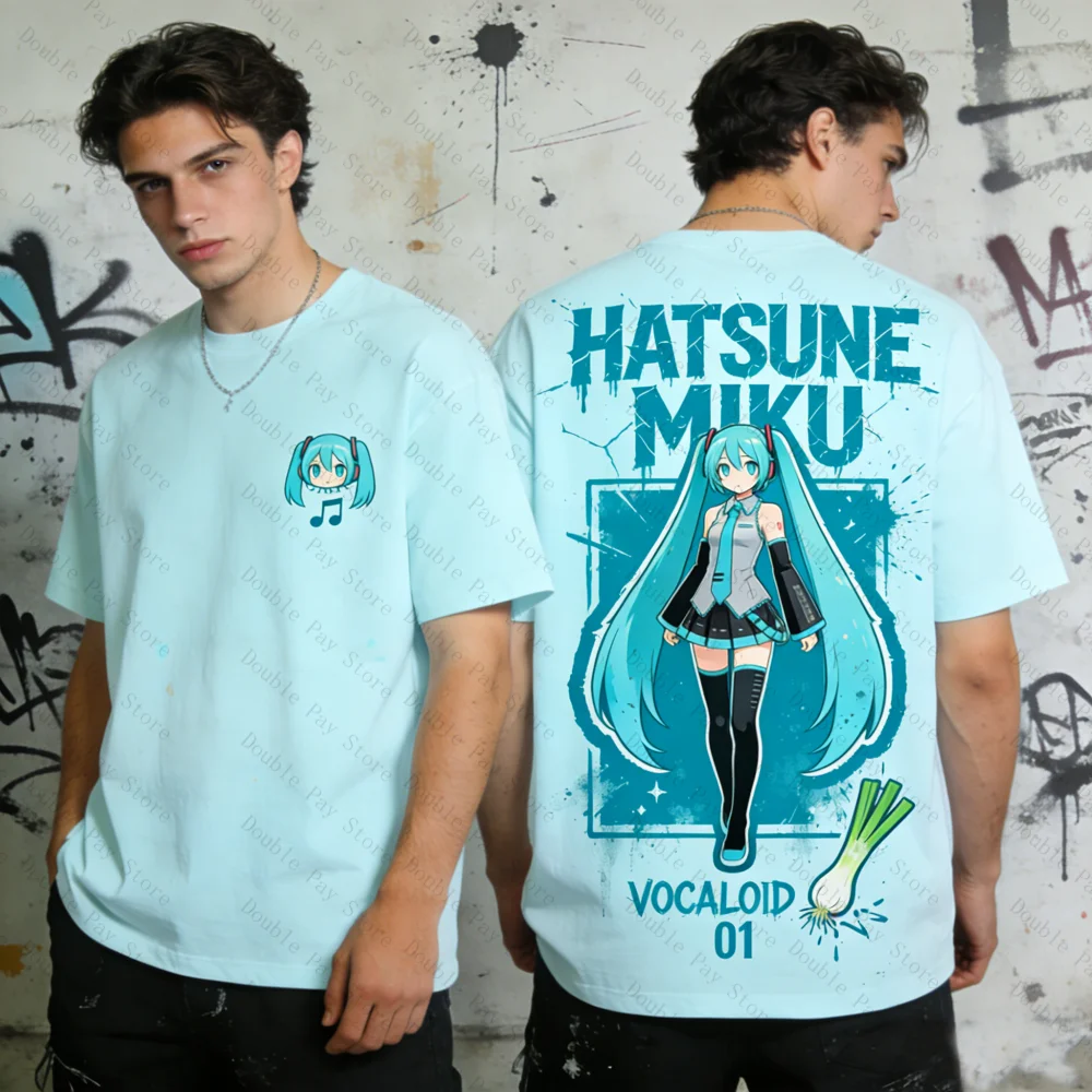 Oversized Anime Vocaloid Harajuku Streetwear T-Shirt Unisex Casual Summer Top